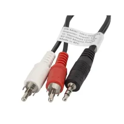 Kabel audio Lanberg stereo minijack - 2x Chinch M/M 5m | PartsPC.pl