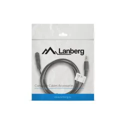 Kabel audio Lanberg stereo minijack - minijack M/F 1,5m | PartsPC.pl