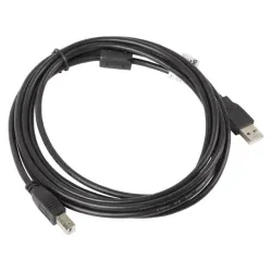 Kabel USB 2.0 Lanberg AM-BM Ferryt 3m czarny | PartsPC.pl