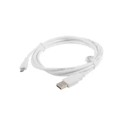 Kabel USB 2.0 Lanberg micro AM-MBM5P 1,8m biały | PartsPC.pl