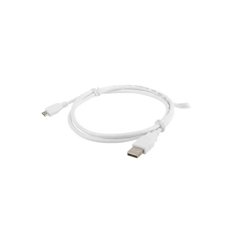 Kabel USB 2.0 Lanberg micro AM-MBM5P 1m biały | PartsPC.pl