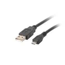 Kabel USB 2.0 Lanberg micro AM-MBM5P 1m czarny | PartsPC.pl