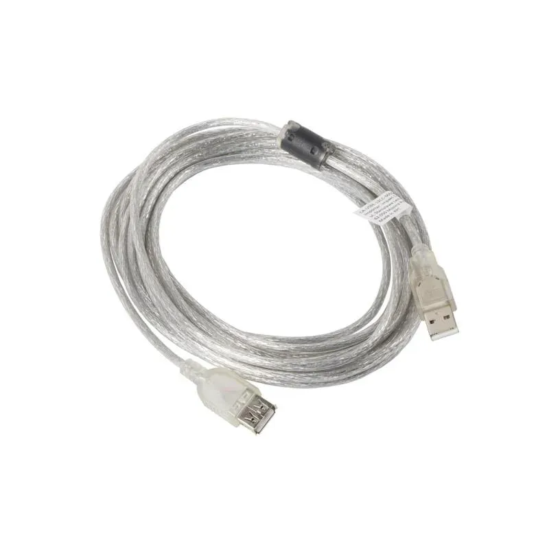 Przedłużacz USB 2.0 Lanberg AM-AF 5m Ferryt transparenty | PartsPC.pl