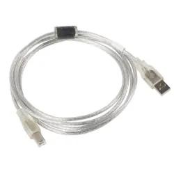 Kabel USB 2.0 Lanberg AM-BM Ferryt 1,8m przezroczysty | PartsPC.pl