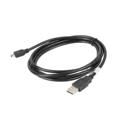 Kabel USB 2.0 Lanberg mini AM-BM5P(CANON) 1,8m czarny | PartsPC.pl