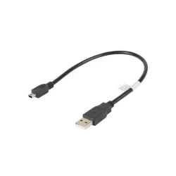 Kabel USB 2.0 Lanberg mini AM-BM5P(CANON) 0,3m czarny | PartsPC.pl