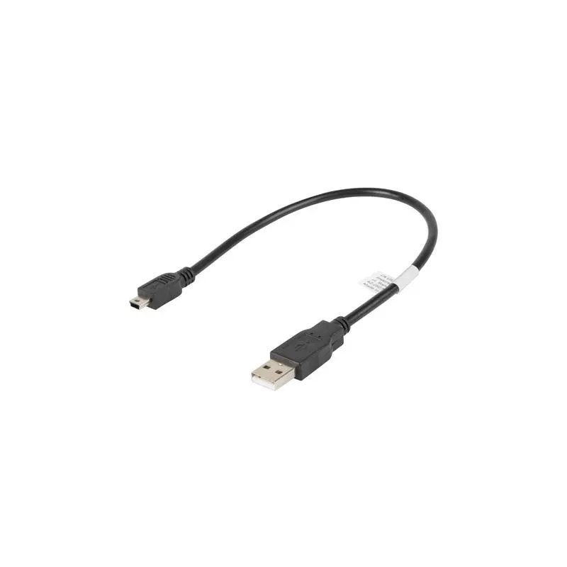 Kabel USB 2.0 Lanberg mini AM-BM5P(CANON) 0,3m czarny | PartsPC.pl