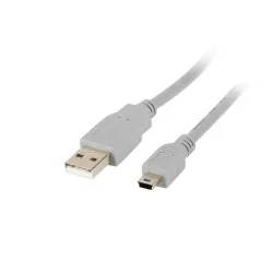 Kabel USB 2.0 Lanberg mini AM-BM5P(CANON) 1,8m szary | PartsPC.pl