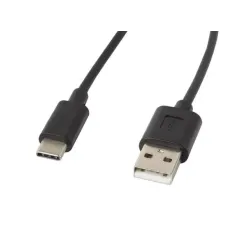Kabel USB 2.0 Lanberg Type-C(M) - AM 1,8m czarny | PartsPC.pl