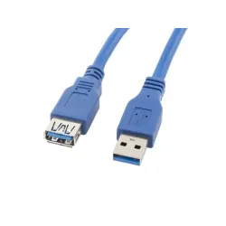 Przedłużacz USB 3.0 Lanberg AM-AF 1,8m niebieski | PartsPC.pl