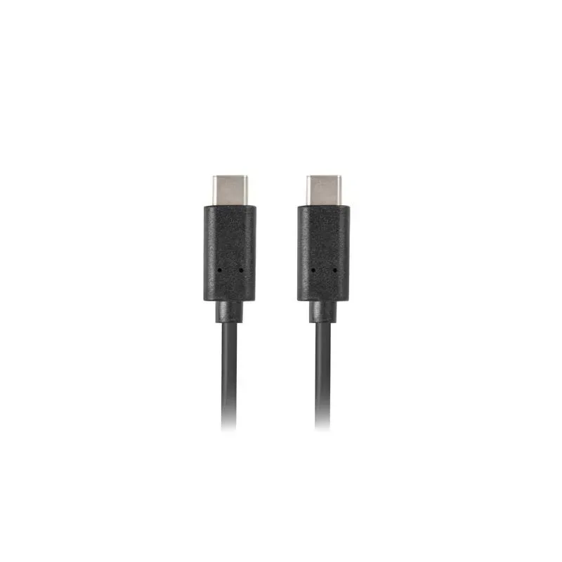 Kabel USB 2.0 Lanberg Type-C M/M 0,5m czarny | PartsPC.pl