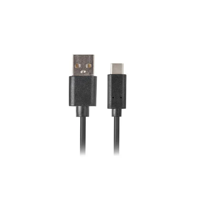 Kabel USB 2.0 Lanberg Type-C(M) - AM 1m czarny QC 3.0 | PartsPC.pl
