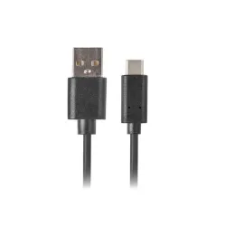 Kabel USB 2.0 Lanberg Type-C(M) - AM 3m czarny | PartsPC.pl