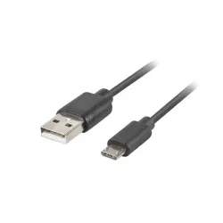 Kabel USB 2.0 Lanberg micro BM-AM 1,0m QC 3.0 czarny | PartsPC.pl