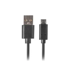 Kabel USB 2.0 Lanberg micro BM-AM 1,0m QC 3.0 czarny | PartsPC.pl