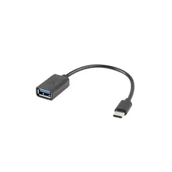 Kabel USB 2.0 Lanberg USB type-C(M) - USB-A(F) 0,15m OTG | PartsPC.pl