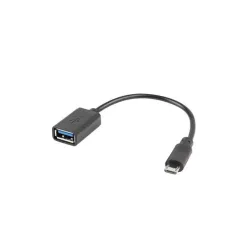 Kabel USB 2.0 Lanberg micro USB(M) - USB-A(F) 0,15m OTG | PartsPC.pl