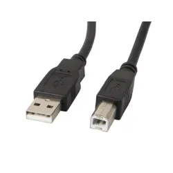 Kabel USB 2.0 Lanberg AM-BM 0,5m czarny | PartsPC.pl