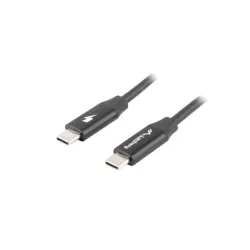 Kabel USB 2.0 Lanberg Type-C M/M 0,5m czarny premium QC | PartsPC.pl