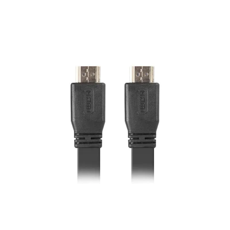 Kabel HDMI Lanberg M/M v2.0 0,5m czarny flat | PartsPC.pl