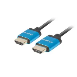 Kabel HDMI Lanberg M/M v2.0 1m 4K slim czarno-niebieski | PartsPC.pl