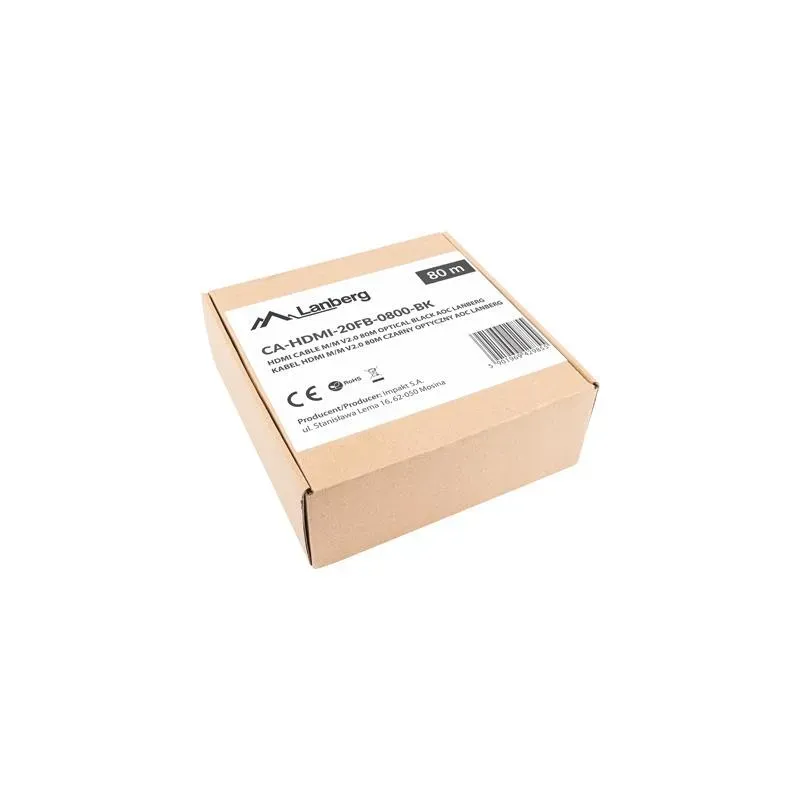 Kabel HDMI Lanberg M/M v2.0 80m czarny optyczny AOC | PartsPC.pl