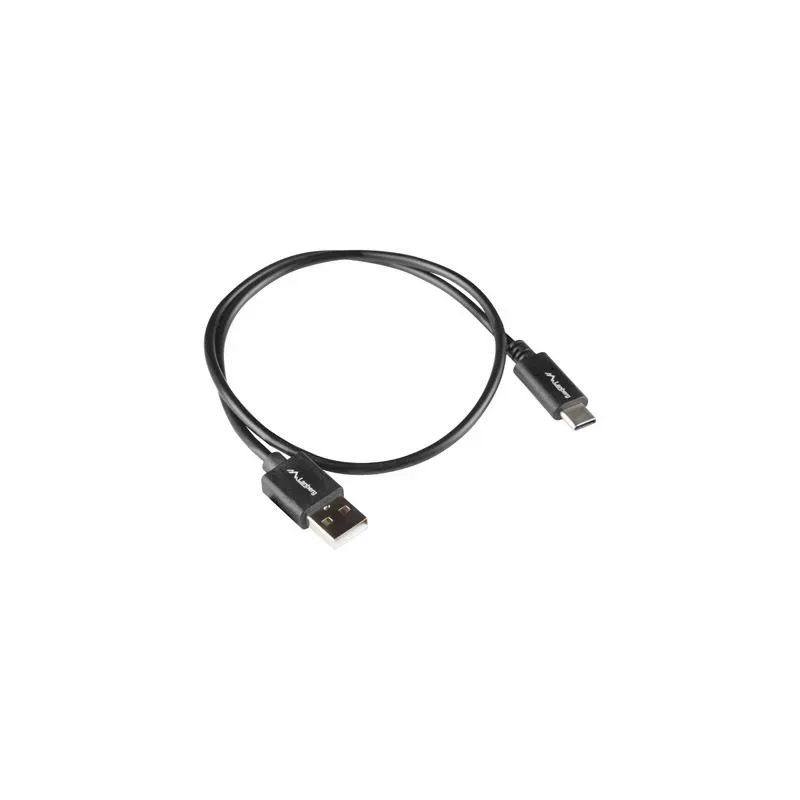 Kabel USB 2.0 Lanberg Type-C(M) - AM 1m czarny QC 3.0 BOX | PartsPC.pl