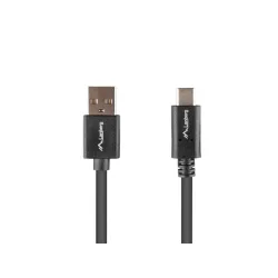 Kabel USB 2.0 Lanberg Type-C(M) - AM 1.8m czarny QC 3.0 | PartsPC.pl