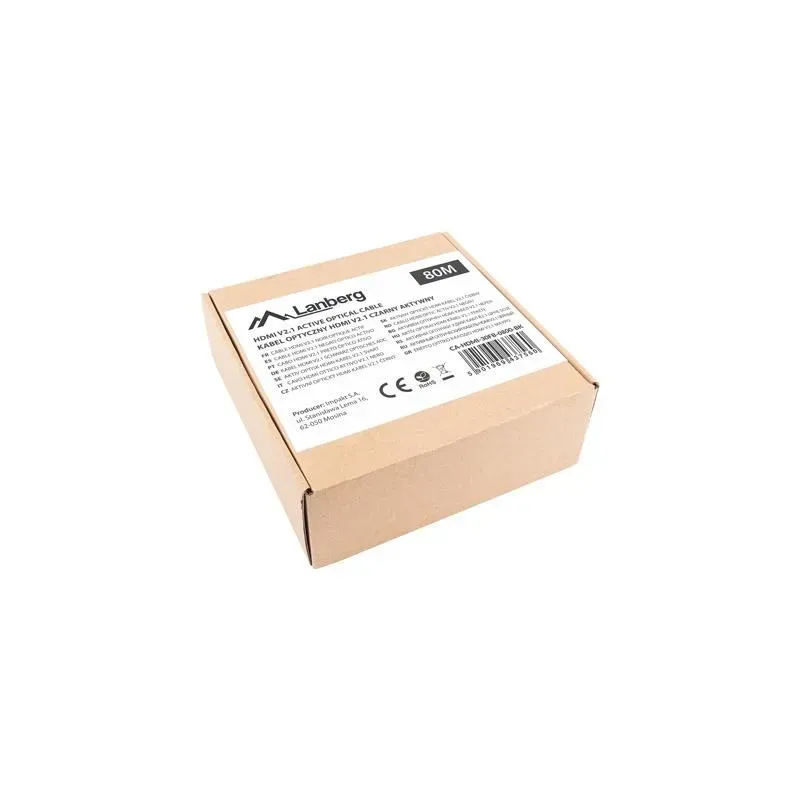 Kabel HDMI Lanberg M/M v2.1 80m 8K czarny optyczny AOC | PartsPC.pl