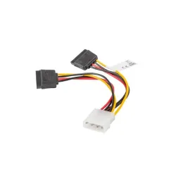 Kabel zasilający Lanberg Molex(M) - 2x SATA(F) 0,15m | PartsPC.pl