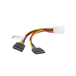 Kabel zasilający Lanberg Molex(M) - 2x SATA(F) 0,15m | PartsPC.pl