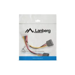 Kabel zasilający Lanberg Molex(M) - 2x SATA(F) 0,15m | PartsPC.pl