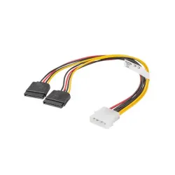 Kabel zasilający Lanberg Molex(M) - 2x SATA(F) 0,3m | PartsPC.pl
