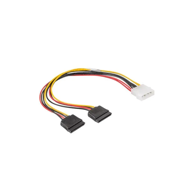 Kabel zasilający Lanberg Molex(M) - 2x SATA(F) 0,3m | PartsPC.pl