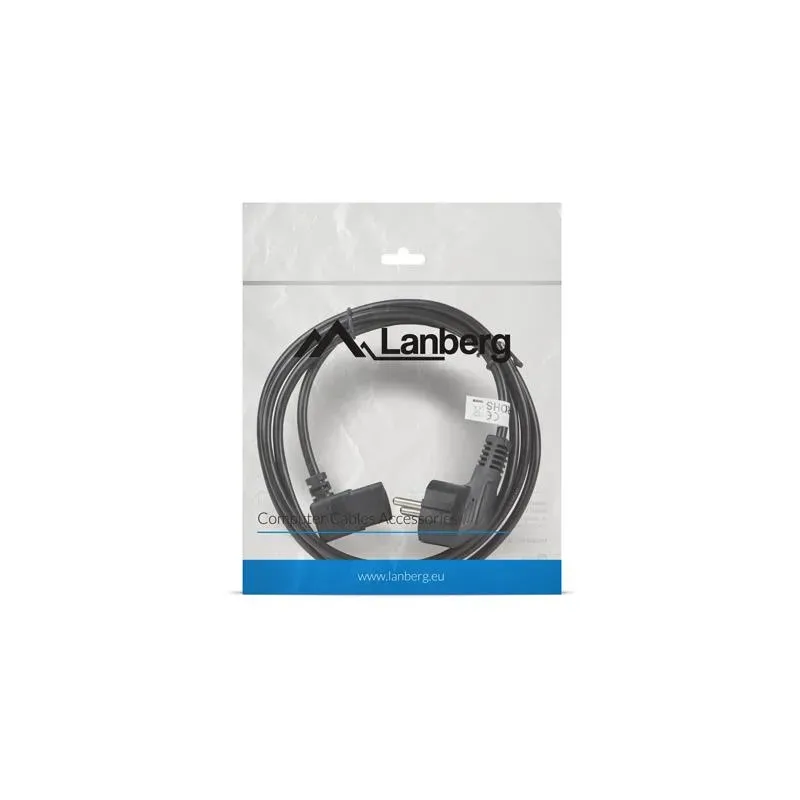 Kabel zasilający Lanberg CEE 7/7 - IEC 320 C13 kątowy | PartsPC.pl