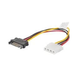 Kabel adapter Lanberg SATA zasilający(M) - Molex(F) 0,15m | PartsPC.pl