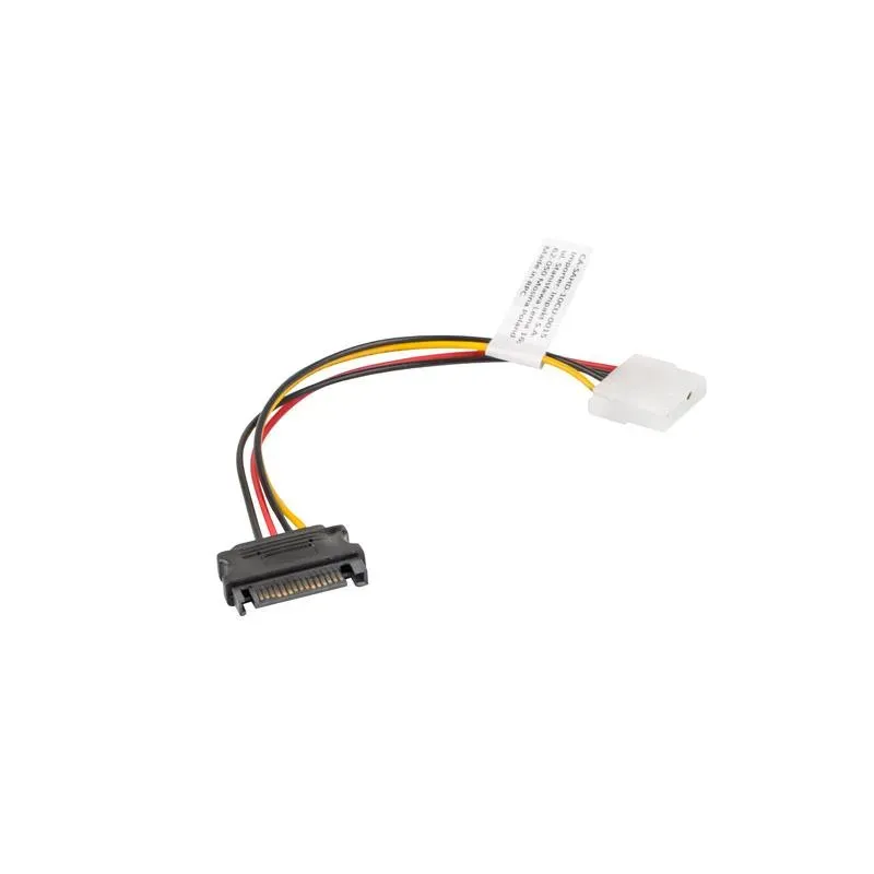 Kabel adapter Lanberg SATA zasilający(M) - Molex(F) 0,15m | PartsPC.pl
