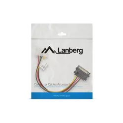 Kabel adapter Lanberg SATA zasilający(M) - Molex(F) 0,15m | PartsPC.pl