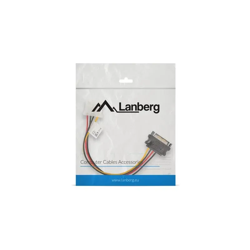 Kabel adapter Lanberg SATA zasilający(M) - Molex(F) 0,15m | PartsPC.pl