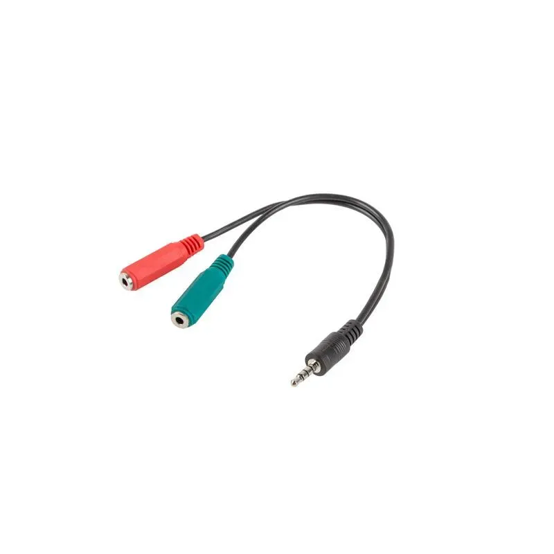 Kabel adapter Lanberg Minijack 3,5mm 4-pin (M) - 2x | PartsPC.pl
