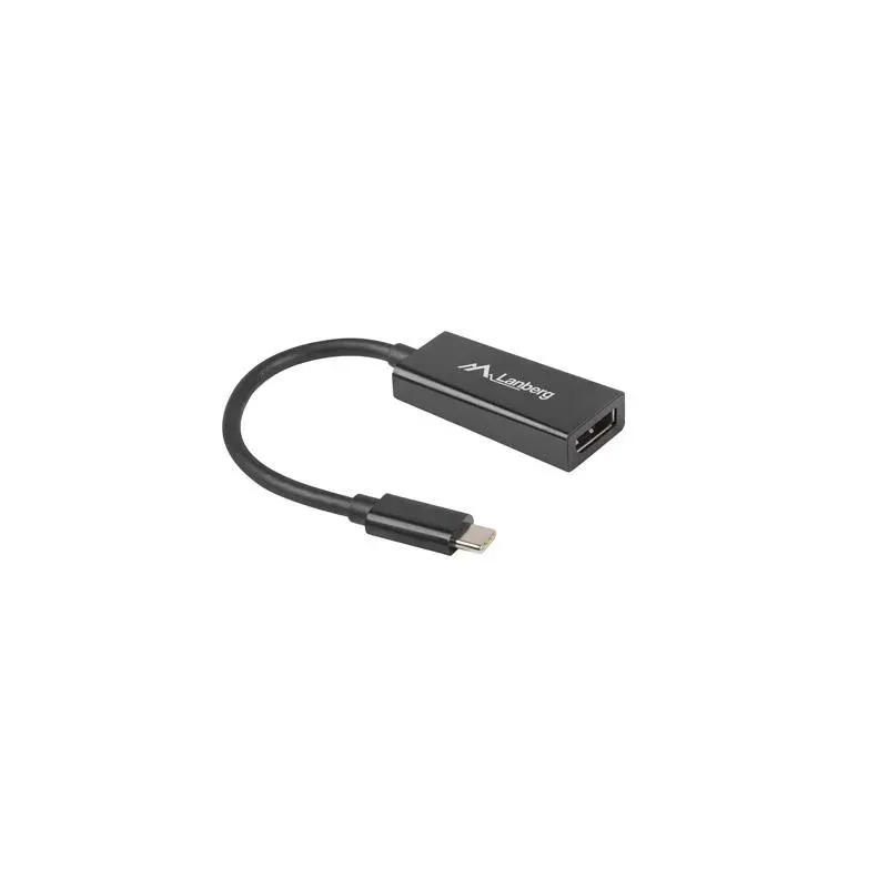 Kabel adapter Lanberg USB type-C(M) - DisplayPort(F) | PartsPC.pl
