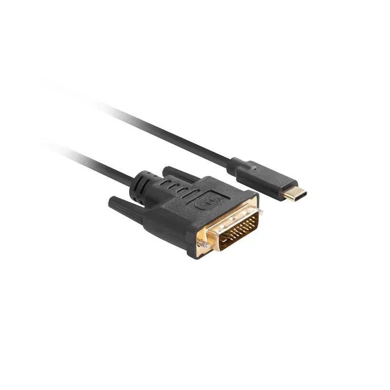 Kabel adapter Lanberg USB-C(M) - DVI-D(24+1) 3m czarny | PartsPC.pl