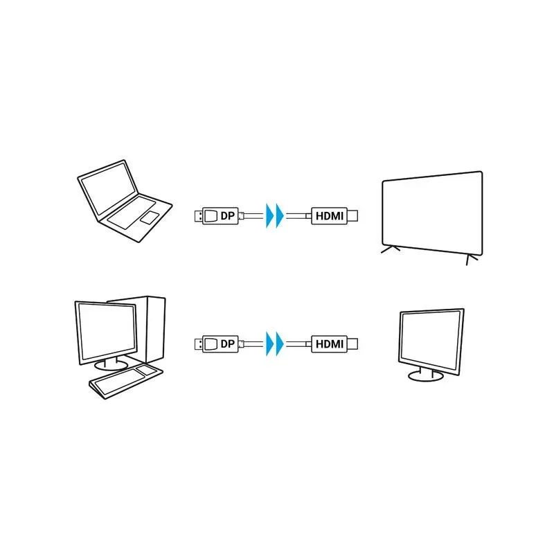 Kabel adapter Lanberg DisplayPort (M) V1.1 - HDMI (M) 1m | PartsPC.pl