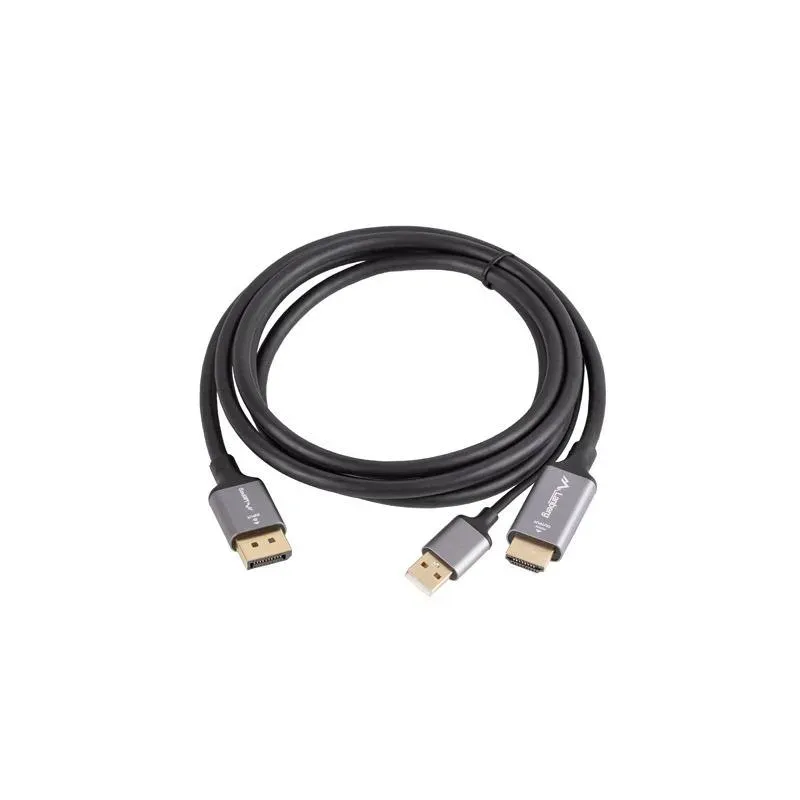 Kabel adapter Lanberg HDMI (M) - Displayport (M) 1,8M 4K | PartsPC.pl
