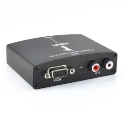 Konwerter VGA oraz Audio na HDMI LINDY czarny | PartsPC.pl