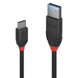 Kabel USB LINDY 3.1 A/M - USB C/M , Black Line 1,5m... | PartsPC.pl