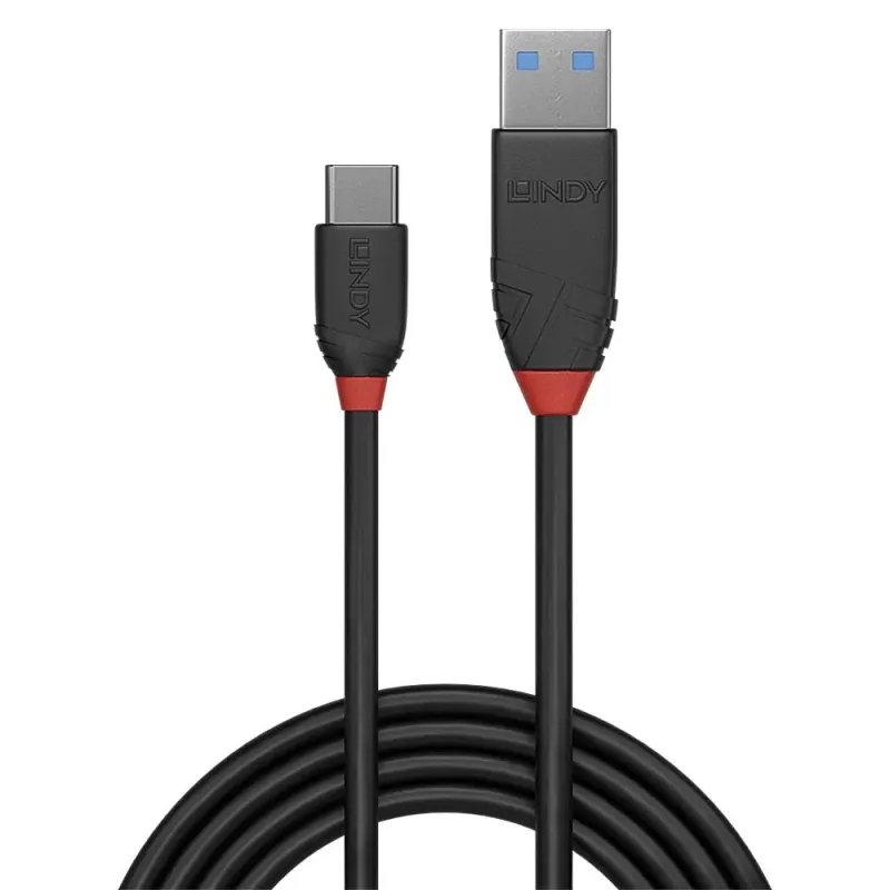 Kabel USB LINDY 3.1 A/M - USB C/M , Black Line 1,5m... | PartsPC.pl