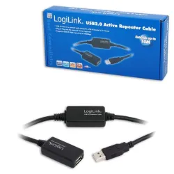 Kabel USB LogiLink UA0143 USB 2.0, aktywny wzmacniacz, | PartsPC.pl
