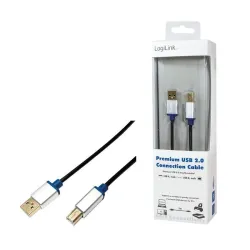 Kabel USB 2.0 LogiLink Premium BUAB220 A/B 2m | PartsPC.pl