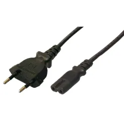 Kabel zasilający LogiLink CP092 Euro-8 C7 VDE czarny 1,8m | PartsPC.pl